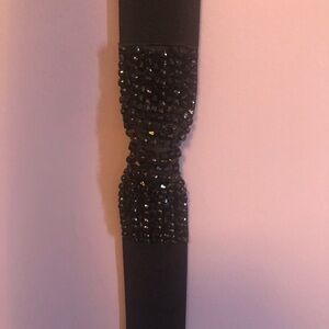 Elegant Black Beaded BCBG Max Azria Bow Belt size XS (2-4)